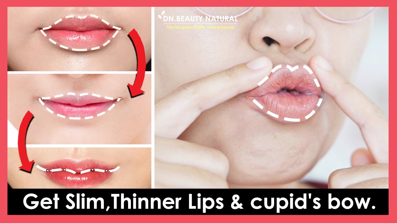 How to get Smaller, Slim Lips and Thinner Lips | Create cupid's bow, shorten philtrum | Lip Exercise