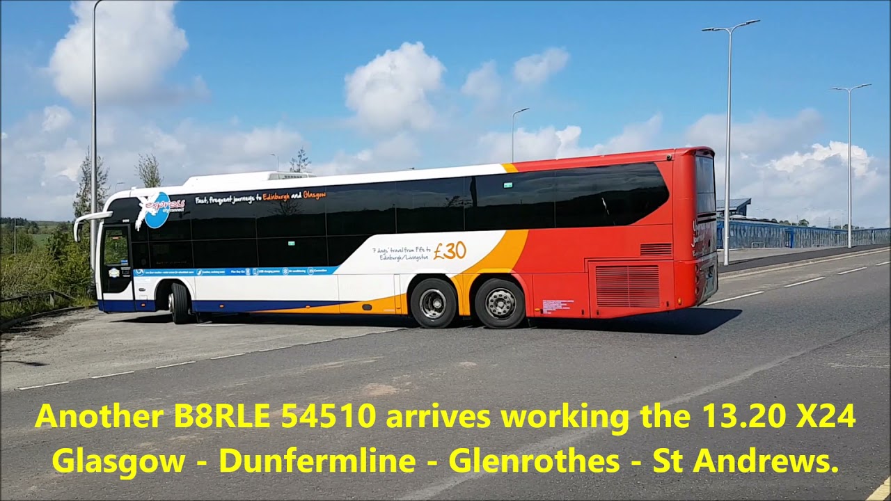 Halbeath Park & Ride, Fife near Dunfermline featuring Stagecoach buses and coaches.