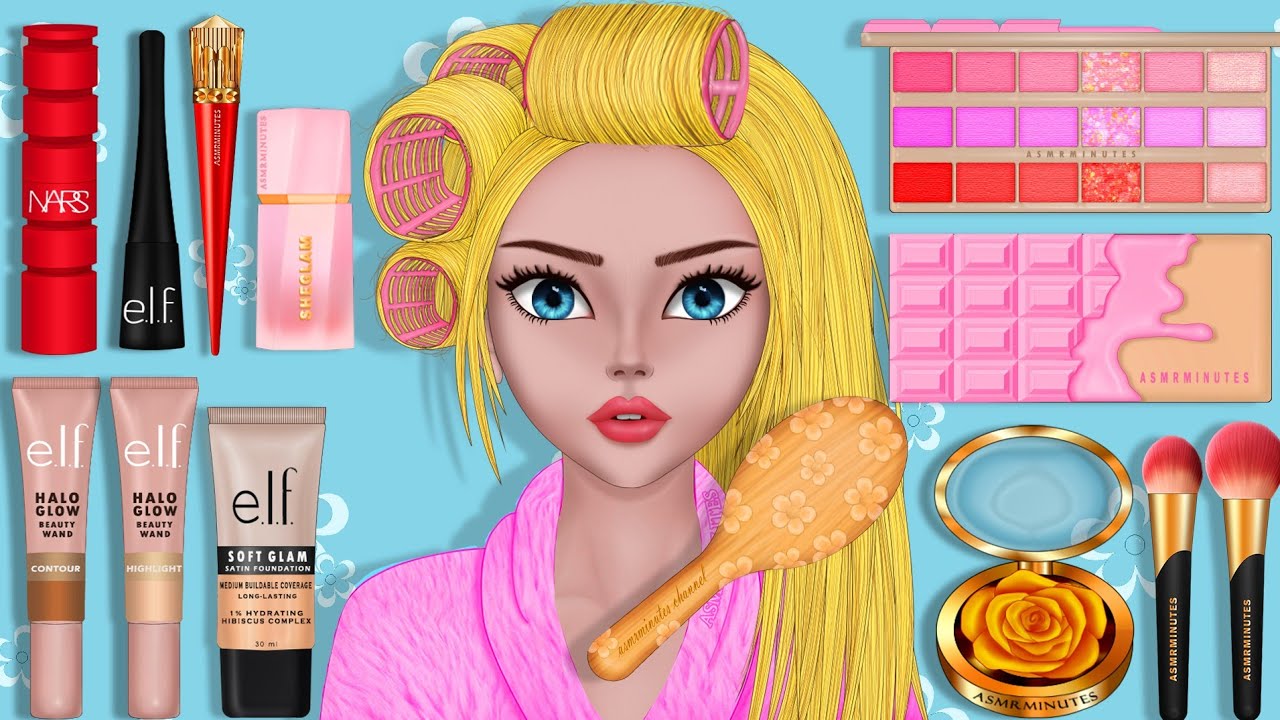 ASMR makeup animation / homeless transformation makeover 💖💋