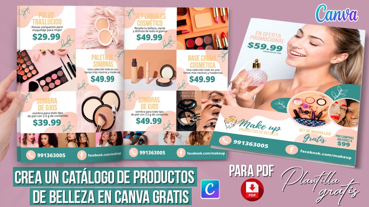✅Cómo CREAR un CATÁLOGO digital PROFESIONAL en CANVA |  PDF MODERNO Interactivo 🔥  Plantilla GRATIS