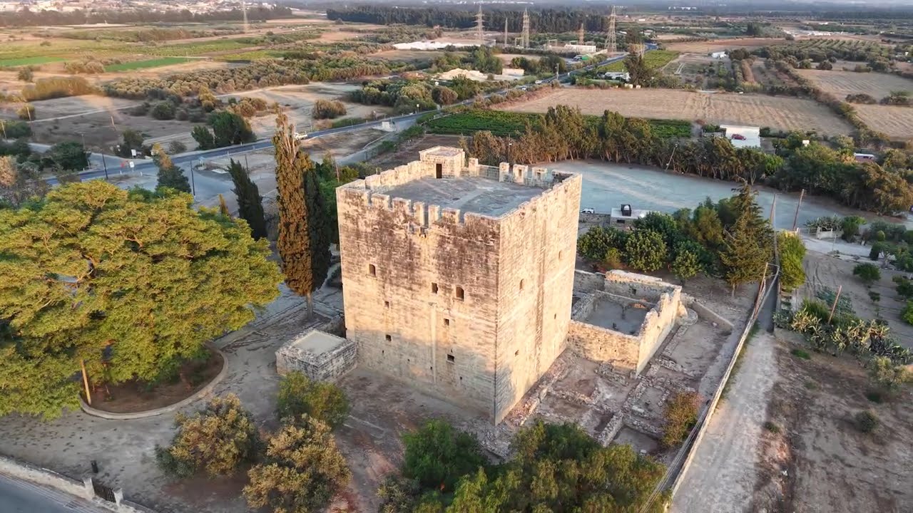 Kolossi Castle, Cyprus | 4K Aerial Drone View | DJI Air 3S