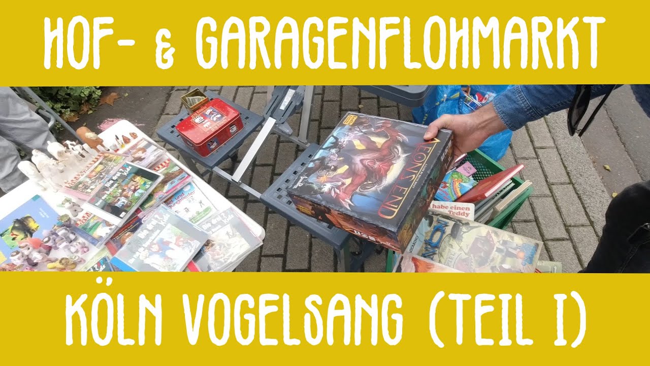 TrödelVlog #1 Auf der Jagd nach Brettspielen - Hoftrödelmarkt in Köln Vogelsang (Teil 1)