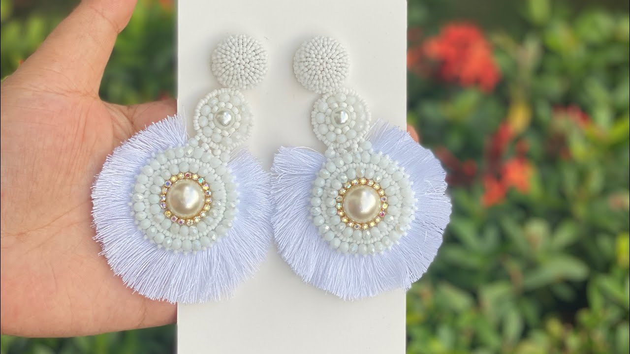 ARETES CON BORLAS DE HILO #youtube #emprendedores #artesanato #art #influencer #music #tiara #arte