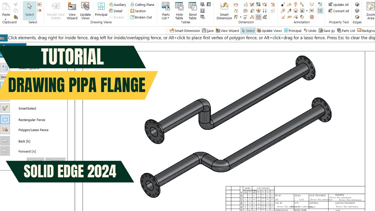 Tutorial Desain pipa Flange Bagi pemula