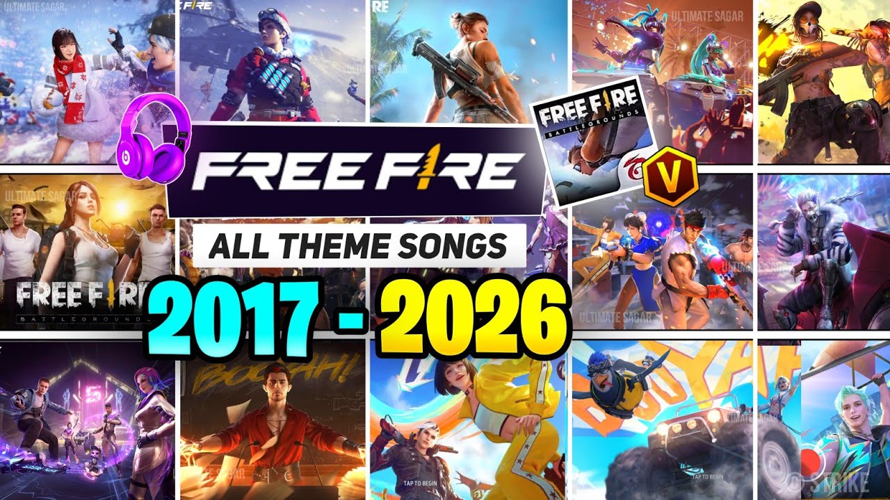 Free Fire All Theme Songs || Free Fire All Theme Songs 2017 To 2026 || Free Fire All Lobby Song