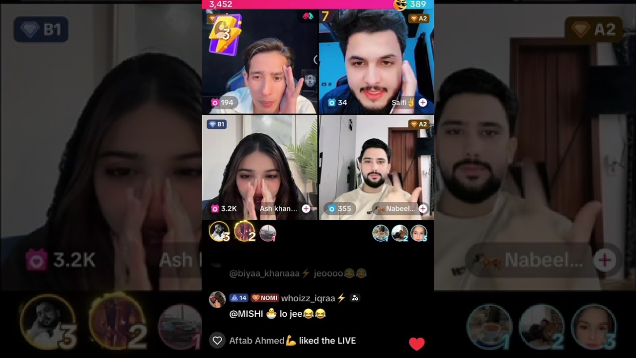 Nomi on Tiktok live match || Nabeel nomi ki insult kar raha || Tiktok live match || 