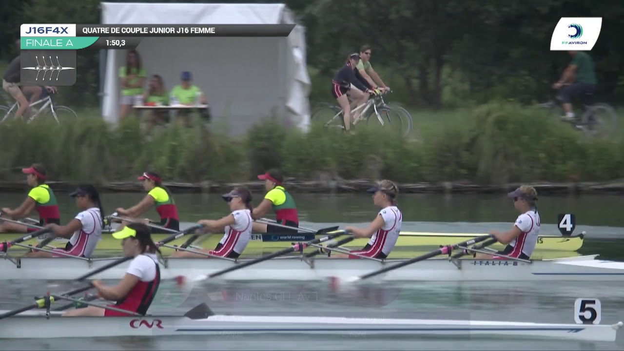 Championnat de France J16 Bateaux longs Libourne 2019 - Finale du quatre de couple femmes-J16F4x