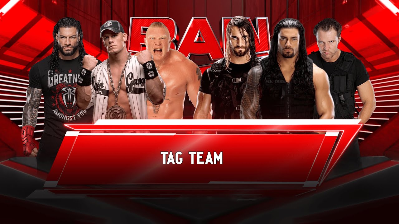 WWE 2K24 Team Roman Reigns, John Cena & Brock Lesnar Vs Team Shield