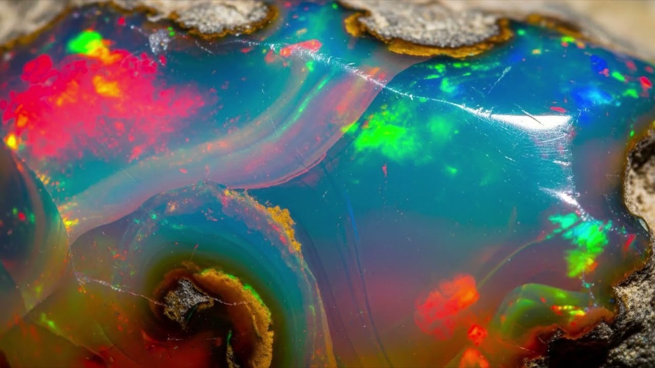 40 minute Iridescent Opal Gemstone Wallpaper screen 