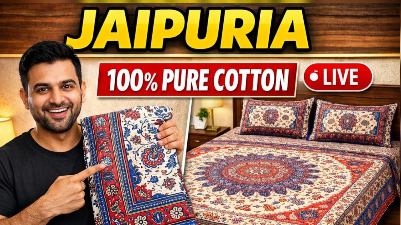 🌸 Live: Jaipuria Bedsheet Collection 😍 | Ghar Banaye Royal Look 👑