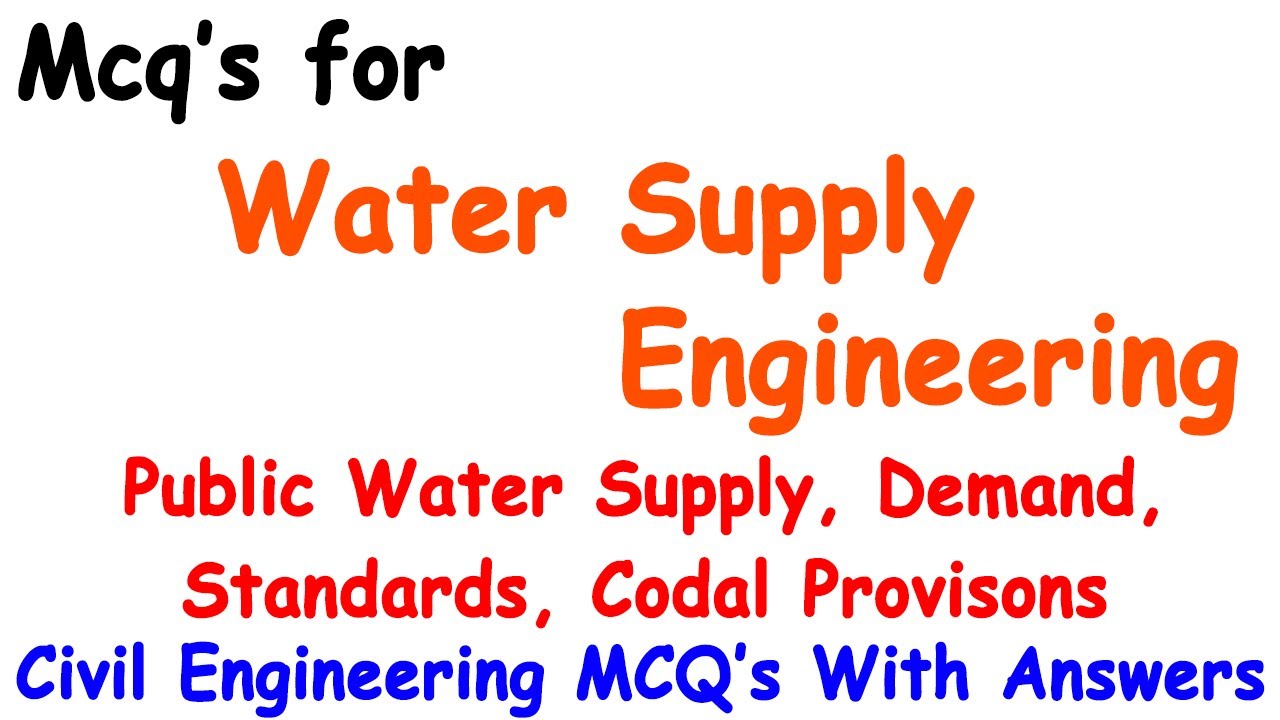 water supply engineering MCQ | Reservoir MCQ | Environmental Engineering MCQ | Civil Engineering MCQ