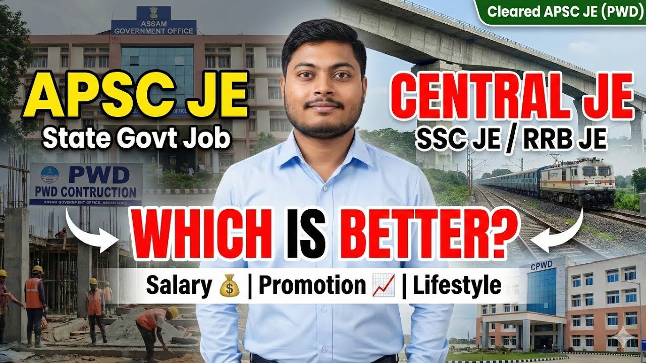APSC JE v/s SSC JE | WHICH is BETTER for CIVIL ENGINEERS ? Honestly💯