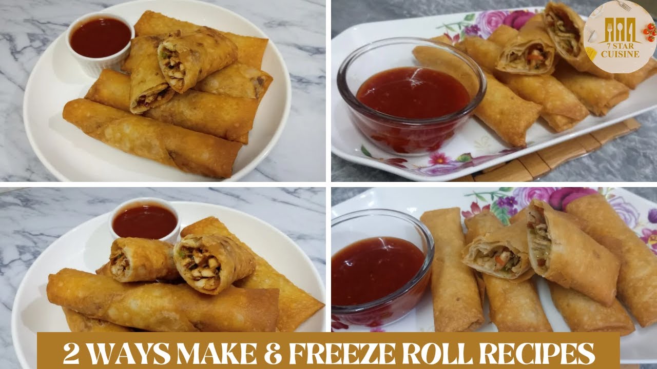 Make & Freeze Rolls 2 ways (Chicken Spring Roll & Pizza Roll) Ramzan Special By 7 Star Cuisine