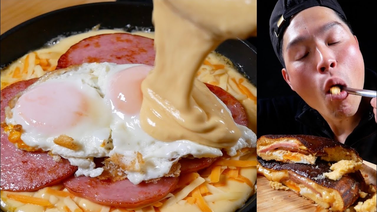 ASMR | HIGH CALORIE PANCAKE | MUKBANG | COOKING
