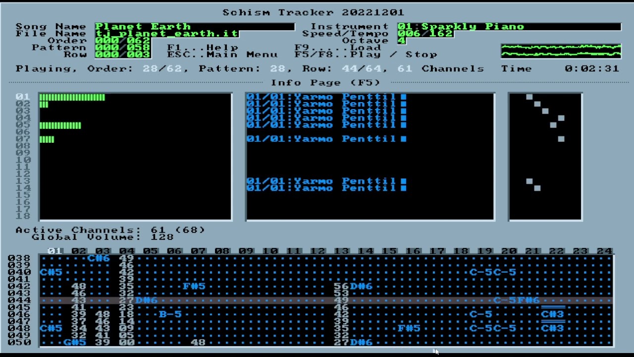 Impulse Tracker Music: Planet Earth By Techno Jon