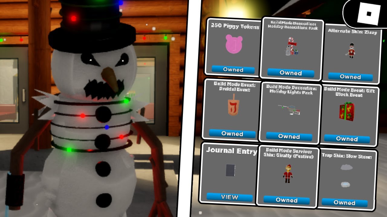 ALL OF THE 10 SEASON 3 (HOLIDAY HUSTLE) REWARDS SHOWCASE IN PIGGY! | ROBLOX