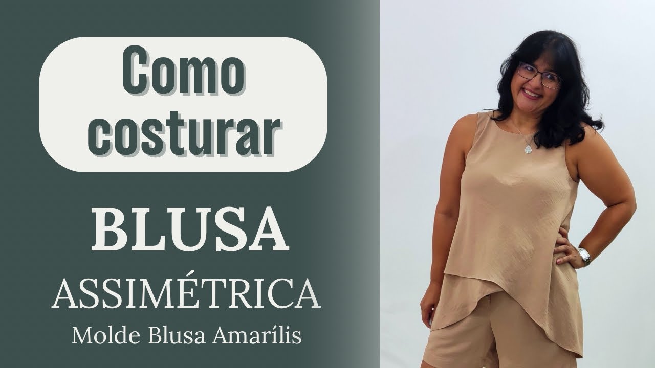 Como costurar Blusa com barra assimétrica
