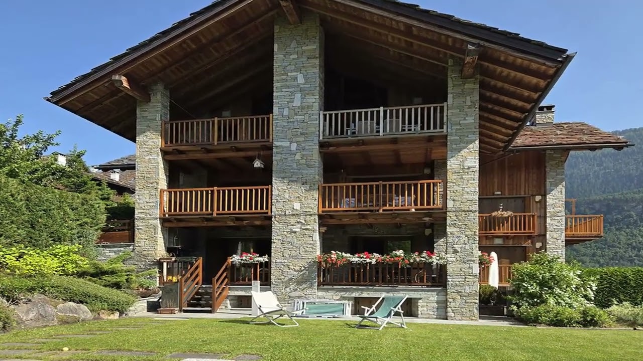 Courmayeur Courmaison, prestigiosa, elegante proprietà, vista M.Bianco, giardino, porticato, 2 box