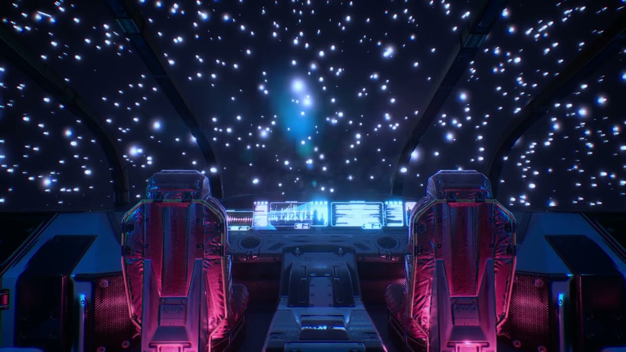 Spaceship Cockpit | White noise of the Universe | Deep relaxation | Space Travel