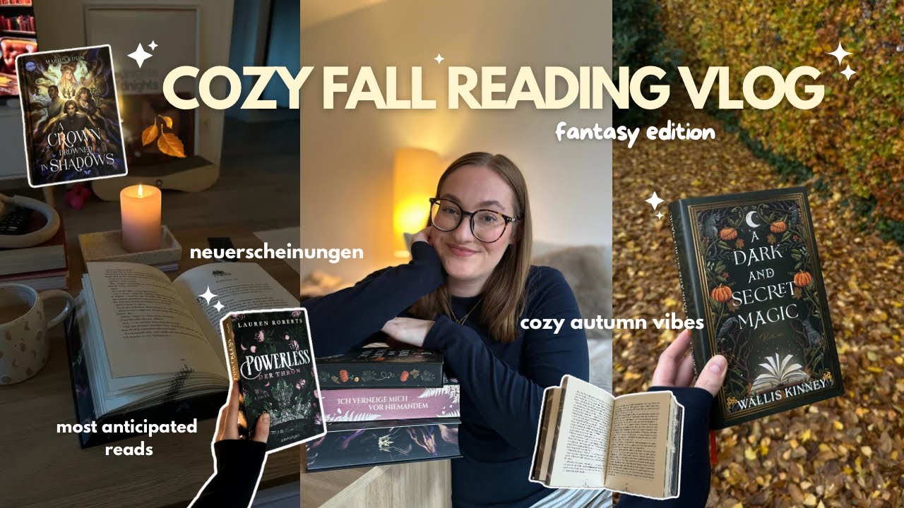 cozy fall reading vlog: fantasy edition 🍁📖 (spoiler free) 