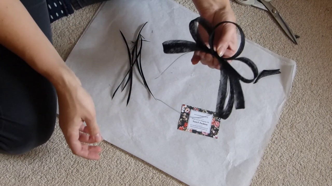 How to make a fascinator from a kit - DIY Sinamay Hat Headpiece Millinery Tutorial
