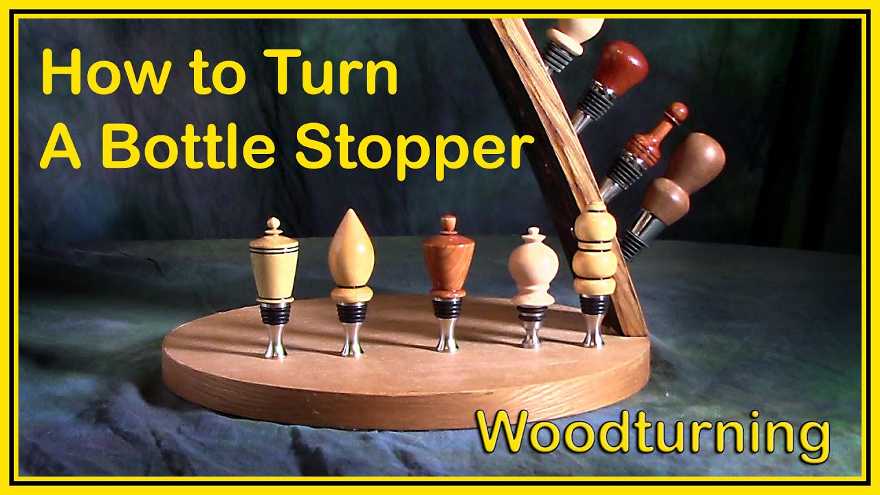 How to Turn A Bottle Stopper That Sells By Dean's Woodworking. #woodturning