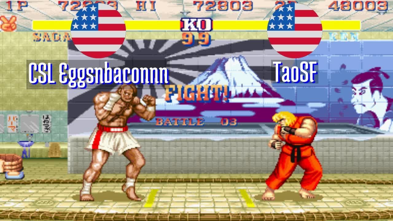 FT5 @sf2hf: CSL Eggsnbaconnn (US) vs TaoSF (US) [Street Fighter II Hyper Fighting Fightcade] Nov 16