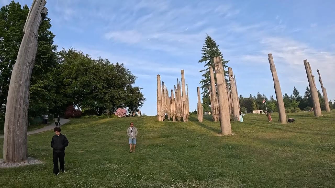 Burnaby Mountain Park with mama Emy