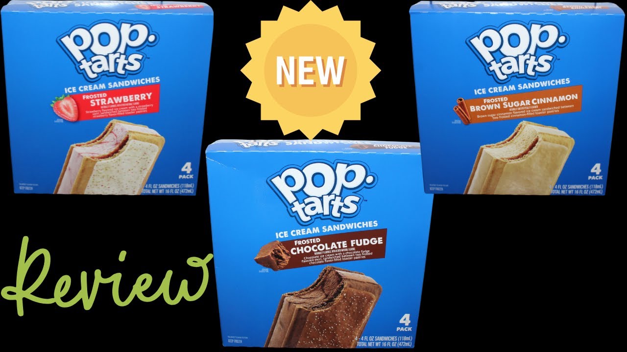 Pop Tarts Ice Cream Sandwiches: Strawberry, Chocolate Fudge & Brown Sugar Cinnamon Review