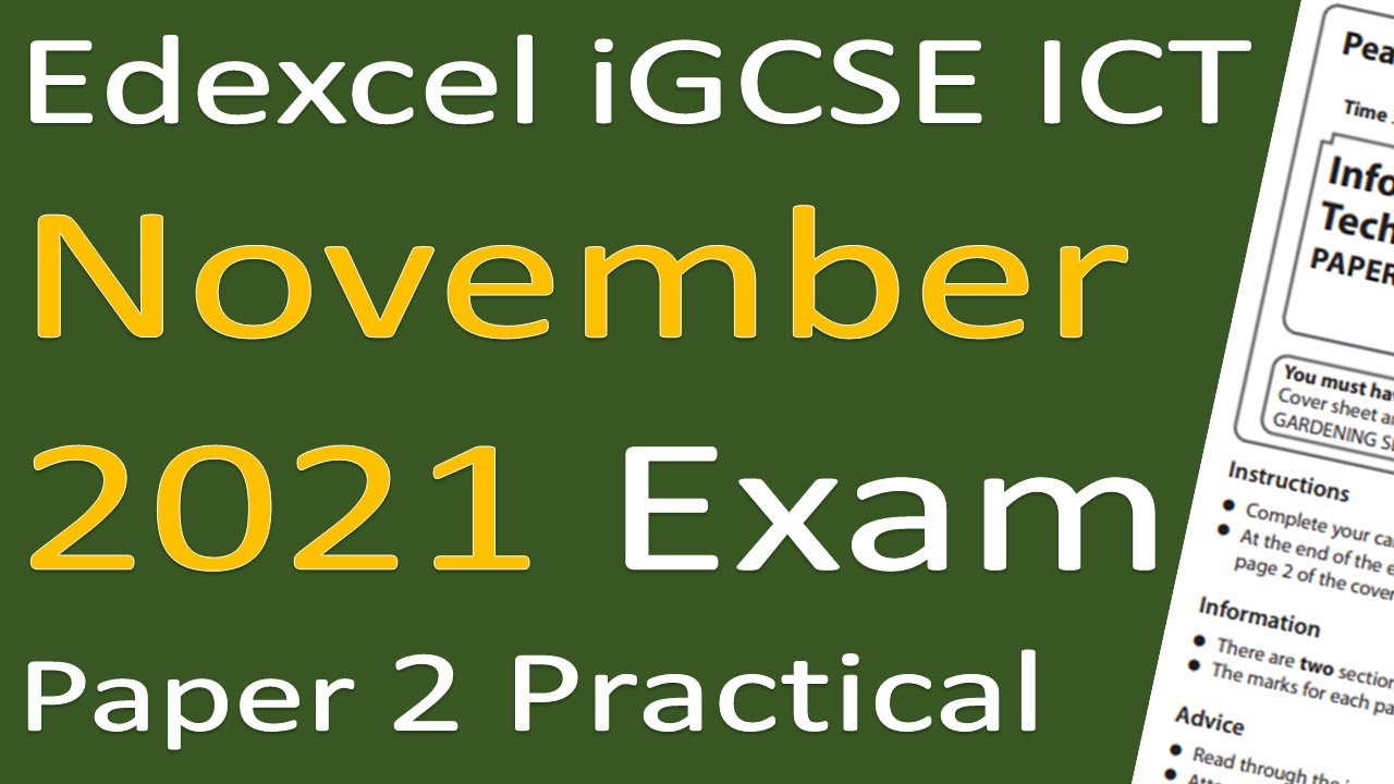 Edexcel iGCSE ICT November 2021 Paper 2 Whole Paper