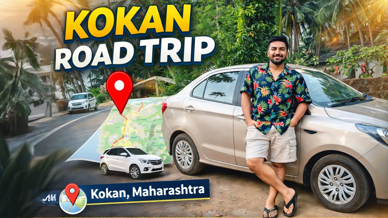 KOKAN Road Trip🥥🌴 | Exploring Ganpatipule and Aare Ware Beach | Kokan Road Trip | Part 1