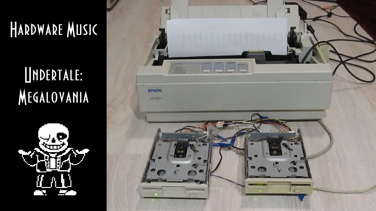 Undertale - Megalovania on Dot Matrix Printer and Floppy Drives