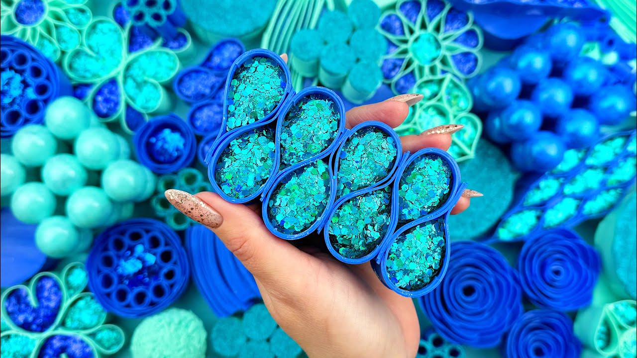 Soap boxes with glitter foam&starch★Crushing soap ★4K★ 비누를 부수다