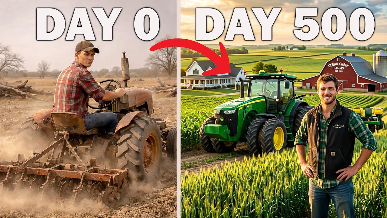 I Survived 500 DAYS on the FLAT MAP with $0 ! Here's What Happened!? Farming Simulator 25