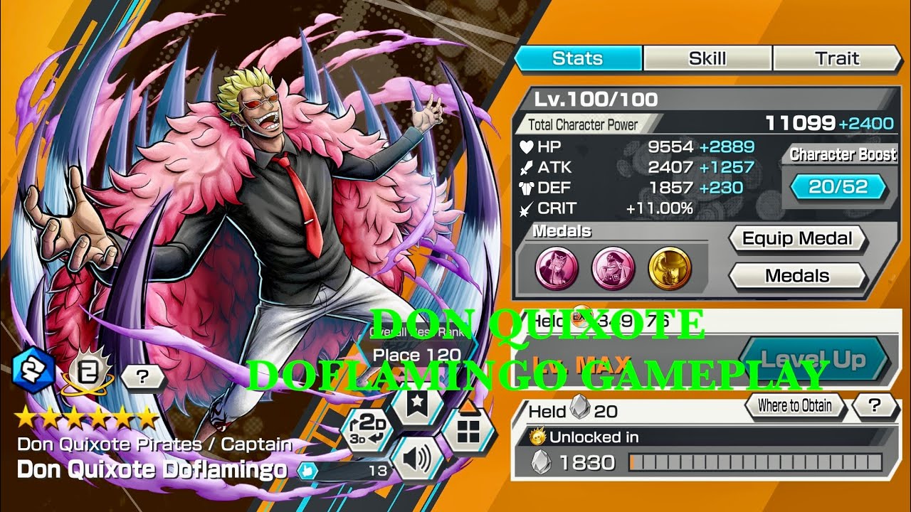DON QUIXOTE DOFLAMINGO GAMEPLAY | ONE PIECE BOUNTY RUSH