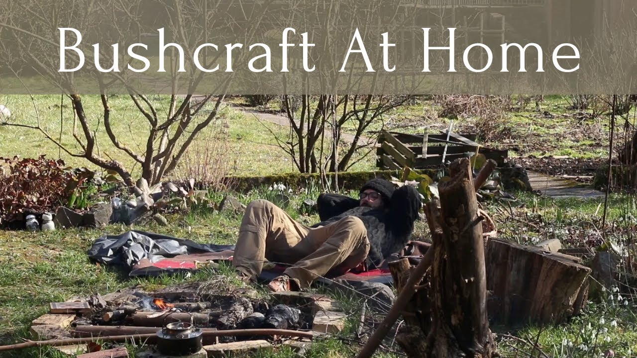 Bushcraft At Home - Костер - Нож, топор и пила Пуукко - Дикий чай - Бекон и яйца и т.д. - ASMR