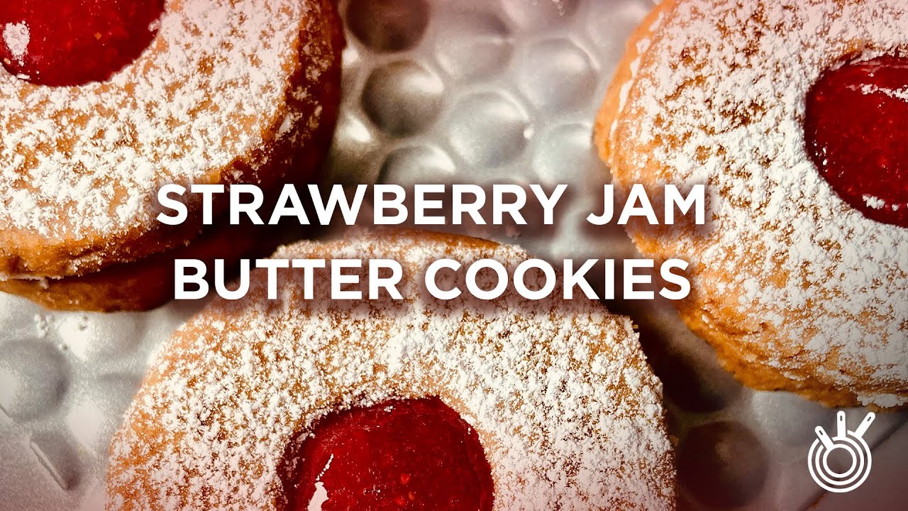 How to make Strawberry Jam Butter Cookies for Christmas - a special recipe!