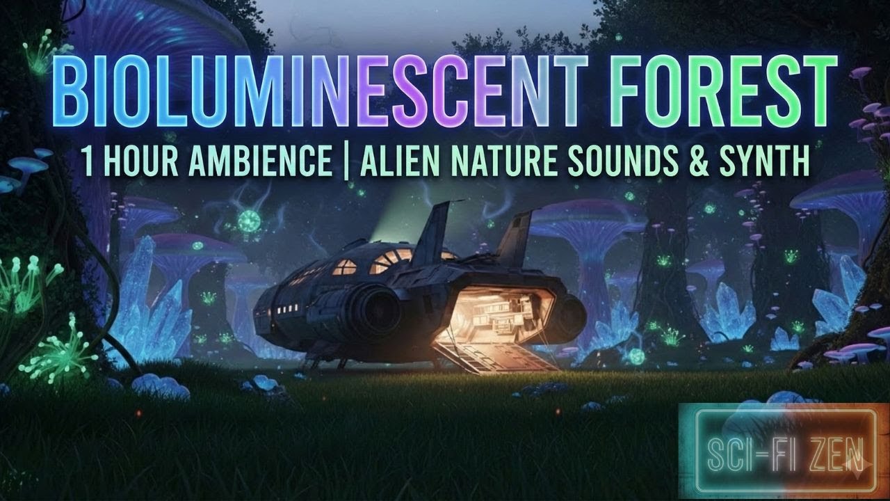 Alien Planet Sleep Sounds 🌿 | 432Hz Bioluminescent Forest Ambience (1 Hour)