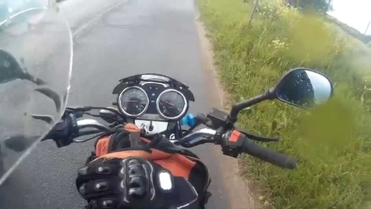Yamaha YBR 125 против Patron Gipsy 200 + падение