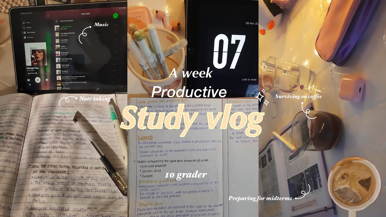 5:00AM study vlog!📔 week of indian 10th grader, turning productive for HOURS, caffeinating, notes...