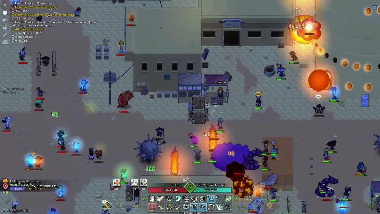 Leaf raids sand village Nin Online