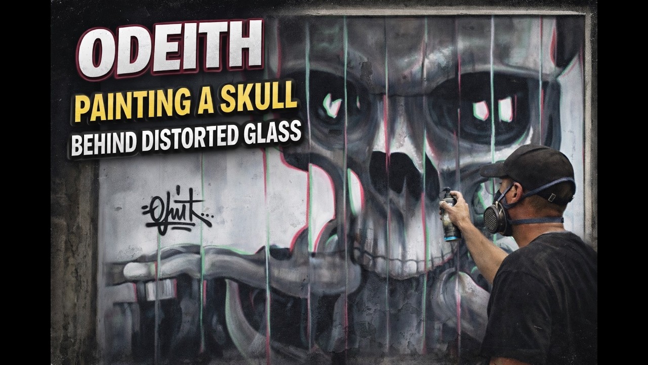 Painting a Skull Behind Distorted Glass 👁️‍🗨️