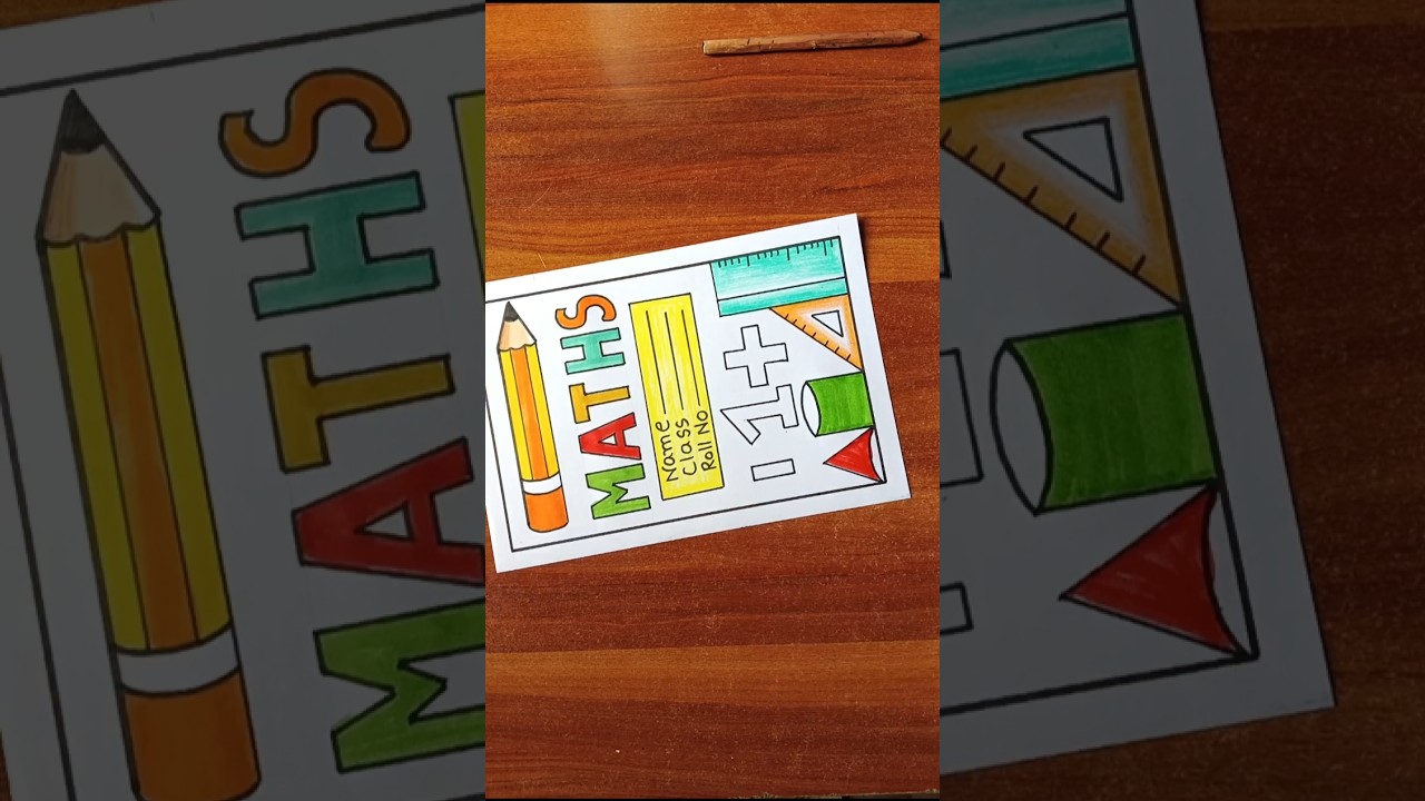 Maths Front Page Design / Maths Project Work Design #shorts #frontpagedesign