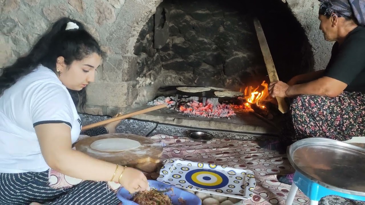 Köz ateşinde gözleme esmapur köyü