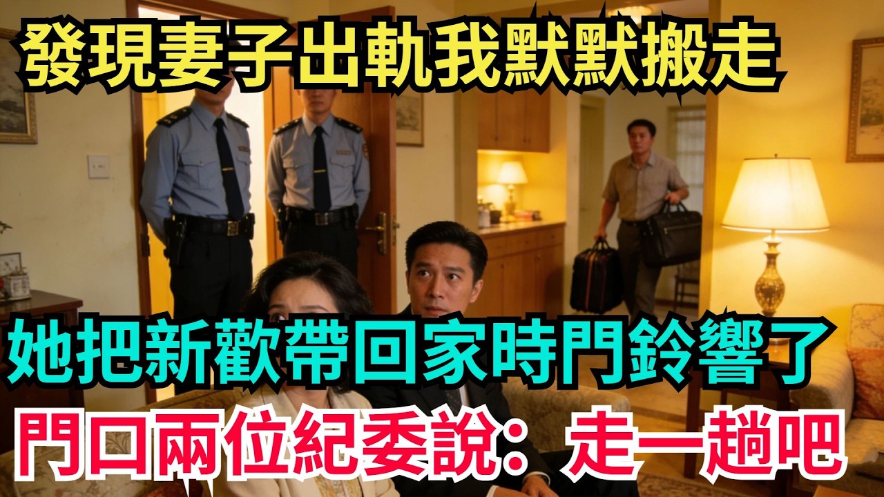發現妻子出軌我默默搬走。她把新歡帶回家時門鈴響了。門口兩位紀委說：“跟我們走壹趟。【阿文情感】#男頻小說#故事#情感#都市#小說#爽文