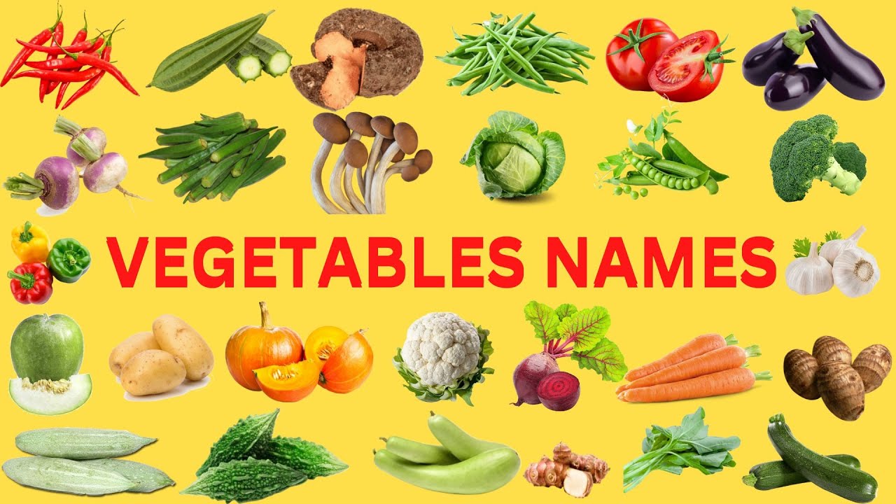 Learn vegetable names for kids in English