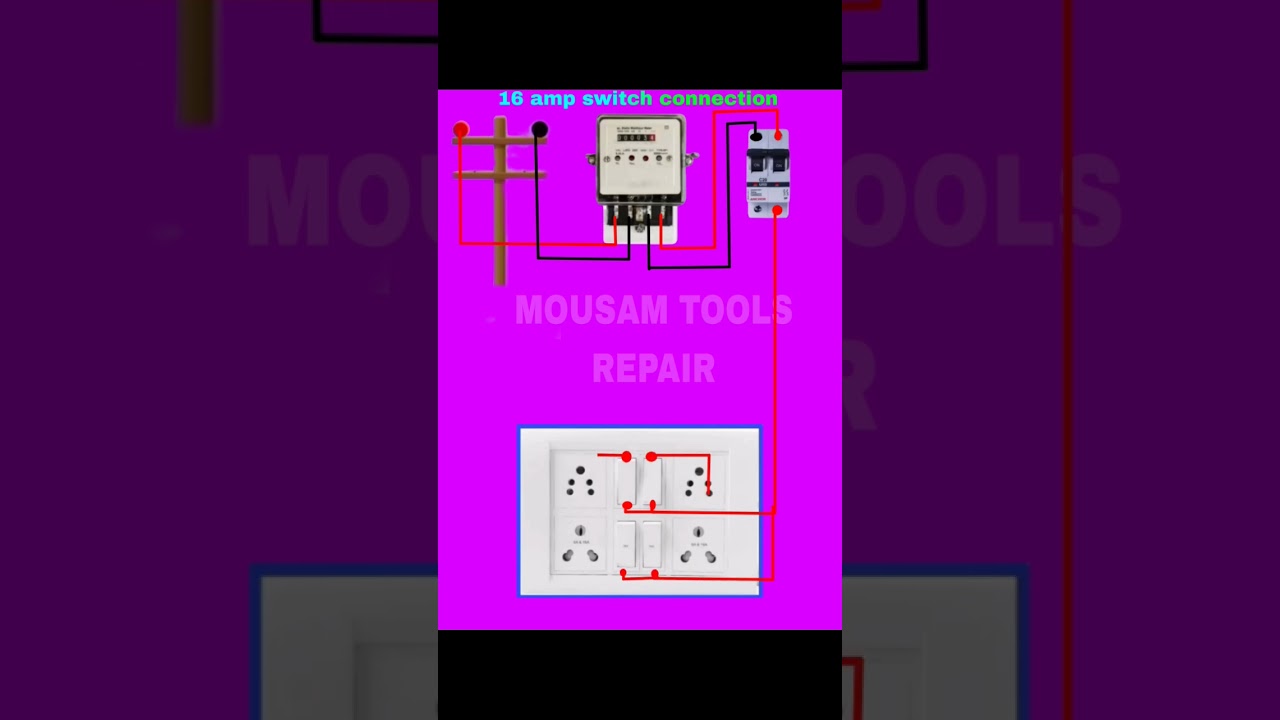 16 amp switch connection | electric board | switch connection board#connection#switch#boardwiring