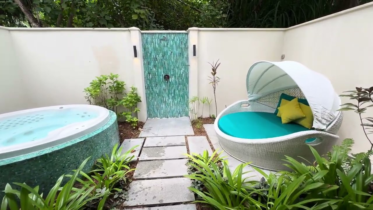 Sunset Beach Pool Villa with Whirlpool  Room Tour @ Kandima Maldives