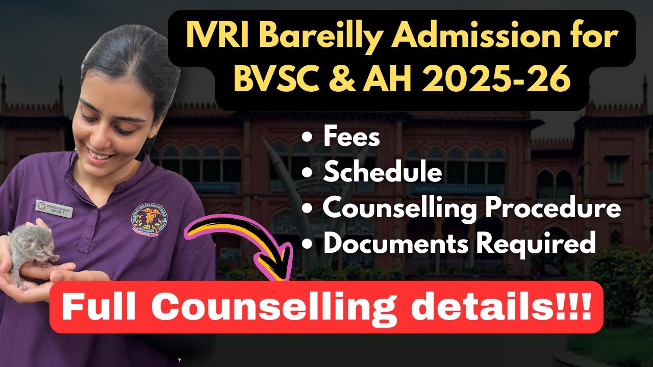 IVRI Bareilly BVSC &AH counselling 2025 | Full details #vet #veterinary #trending #ivri #neet #bvsc