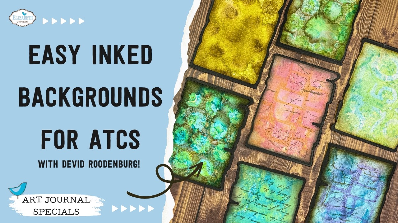 Easy Inked Backgrounds for Artist Trading Cards Using a Gelli Plate